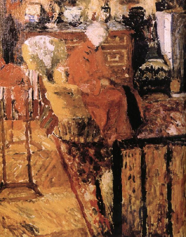 Edouard Vuillard Vial mother wearing a red jacket china oil painting image